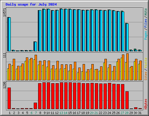 Daily usage for July 2024