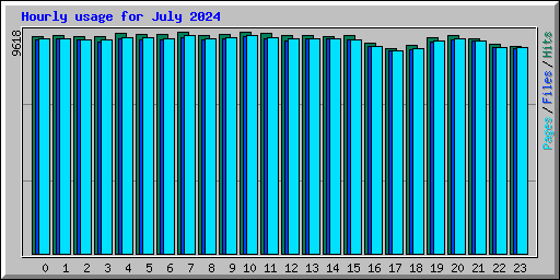 Hourly usage for July 2024