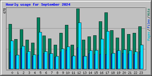 Hourly usage for September 2024