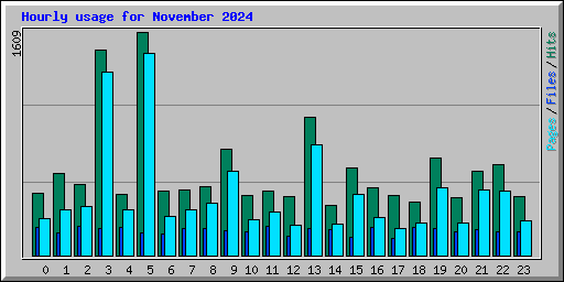 Hourly usage for November 2024